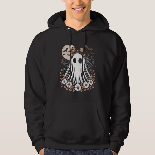 Sudadera Fantasma de encaje vintage de Halloween (Anverso)