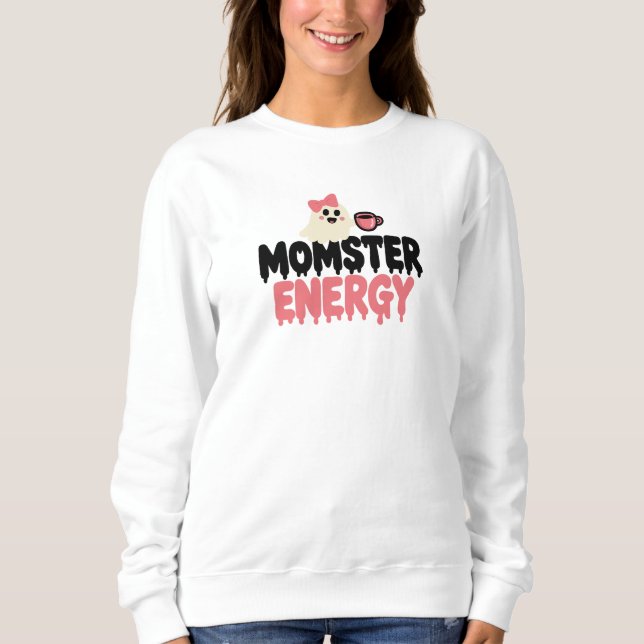 Sudadera Fantasma de Halloween de Momster Energy Cute (Anverso)