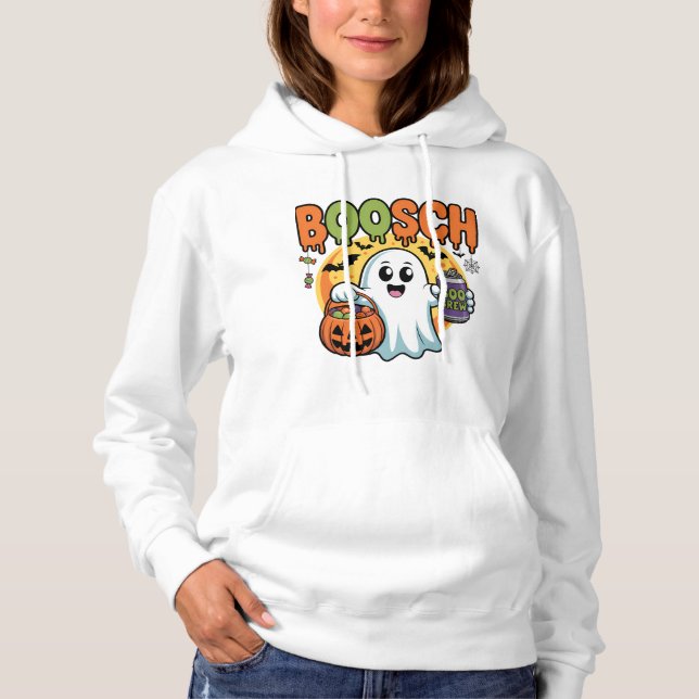 Sudadera Fantasma de truco o tratamiento con púa (Anverso)
