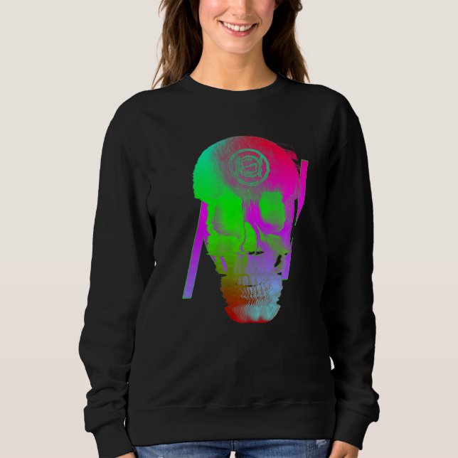 Sudadera Fantasma digital calavera error (Anverso)