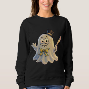 Sudadera Fantasma Elegante con Sombrero de Copa Alta, Corba
