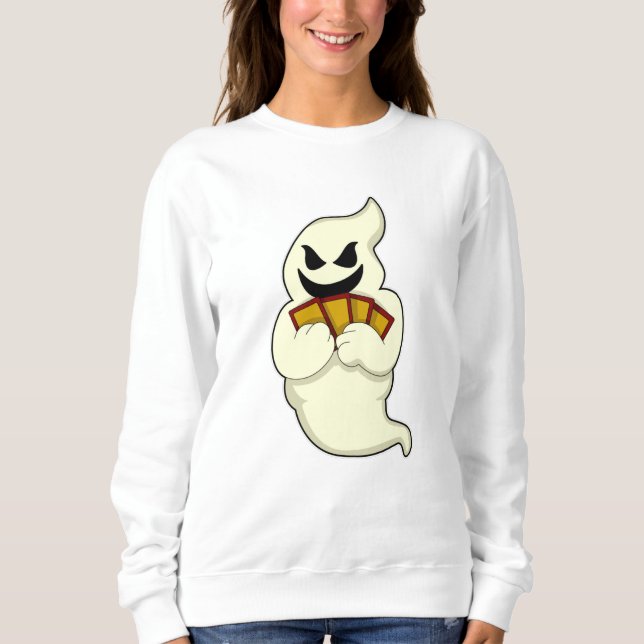 Sudadera Fantasma en el póker con tarjetas de póker (Anverso)
