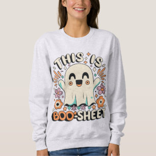 Sudadera Fantasma floral de Halloween Retro Groovy