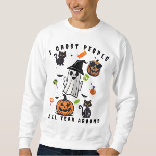 Sudadera Fantasma Gente Creepe Fantasma Blanca Halloween