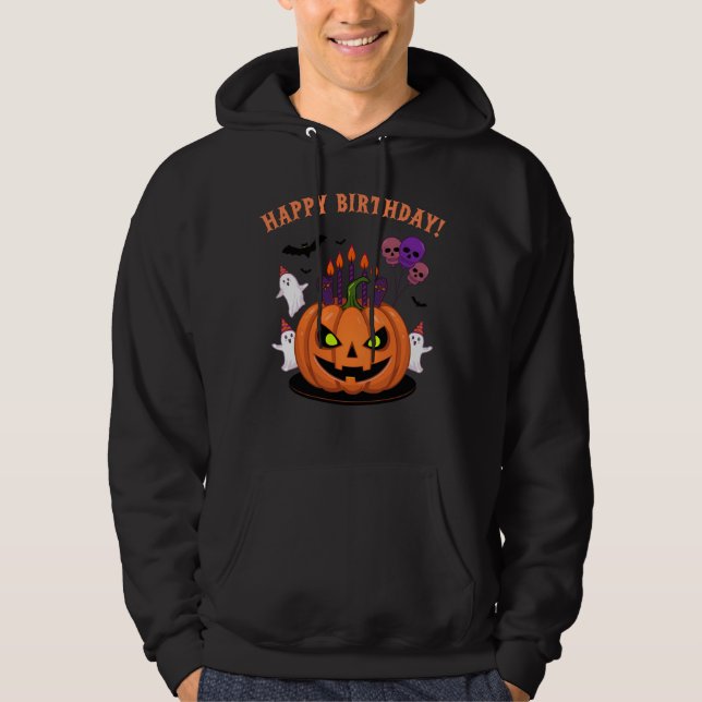 Sudadera Fantasma Halloween B-day Tartas de calabaza y fant (Anverso)