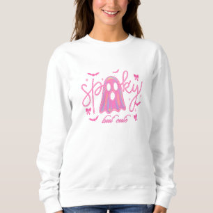 Sudadera Fantasma neonatal espeluznante pero de color rosa