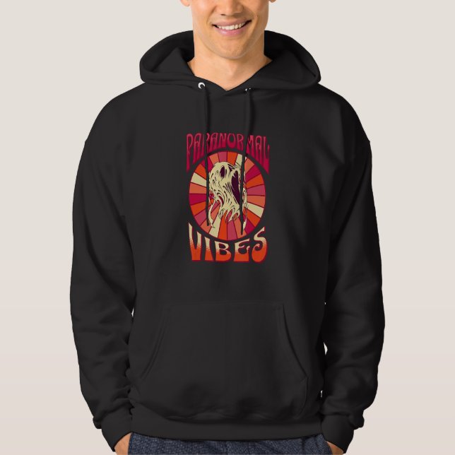 Sudadera Fantasma Paranormal Retro Vibraciones Paranormales (Anverso)