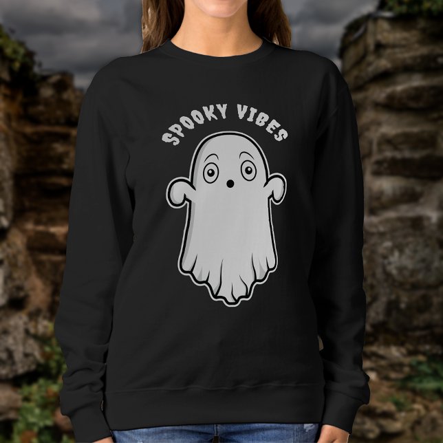 Sudadera Fantasma Personalizado fantasma Halloween (Spooky design for the Halloween season. The text is personalizable.)