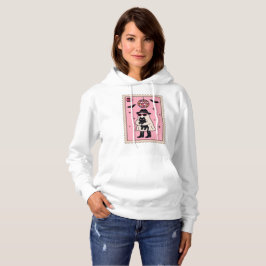 Sudadera Fantasma retro disco con sello de Halloween de gat
