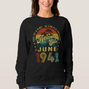 Sudadera Fantástico cumpleaños de 80 años desde junio de 19