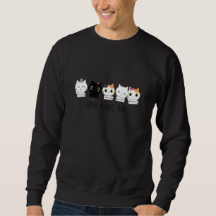 Sudadera Fantástico Gatos Tiene Un Buen Día Animal De Gatos