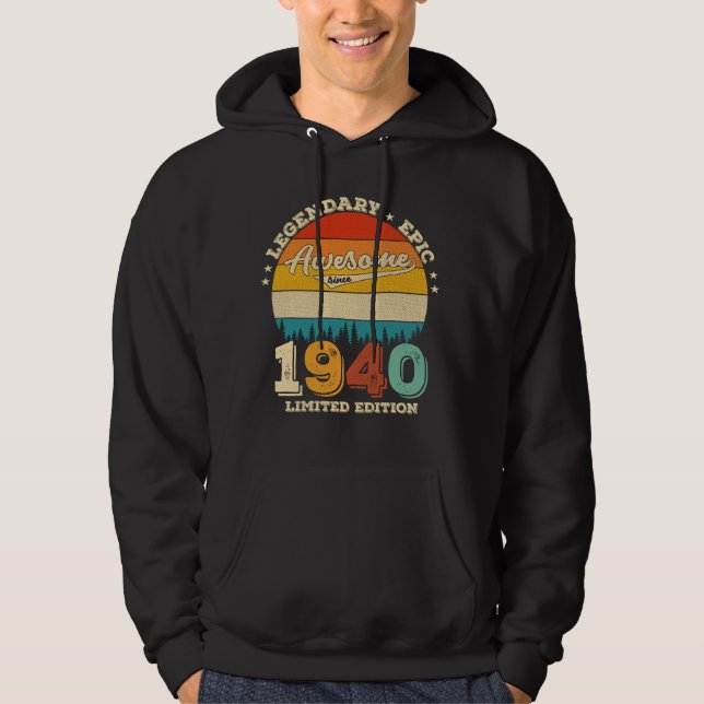 Sudadera Fantástico regalo de cumpleaños número 85 años, cu (Anverso)