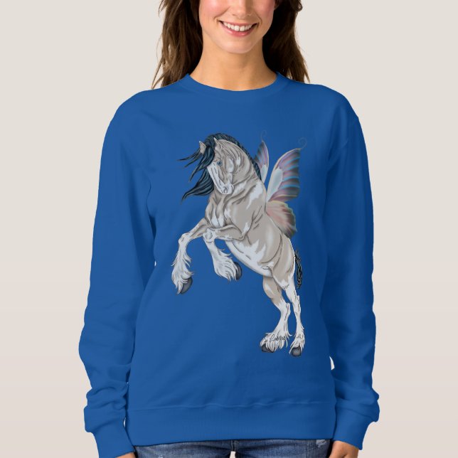 Sudadera Fantasy Clydesdale Horse Fairy (Anverso)