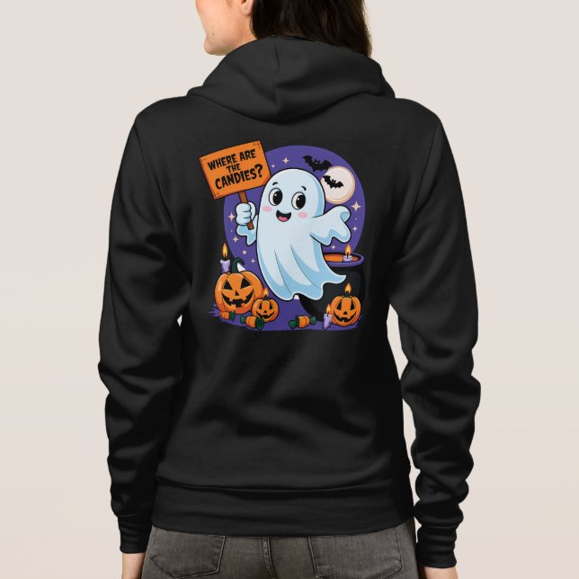 Sudadera Fantôme halloween humour bonbon (Reverso)