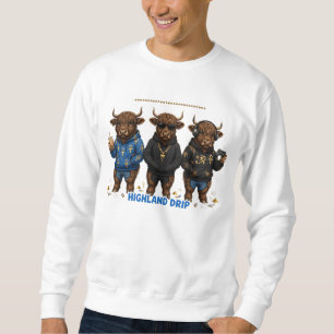 Sudadera Faraón Egipcio Divertido Vaca Highland Hip Hop Cal