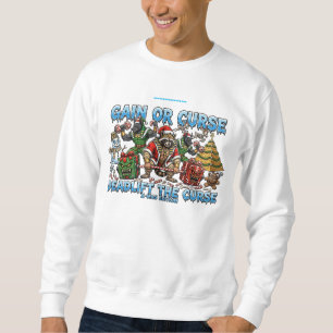 Sudadera Faraón Egipcio Mapache Santa Navidad Gimnasio Dive