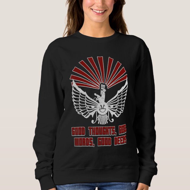 Sudadera Faravahar Zoroastrianism Zarathustra Symbol philos (Anverso)