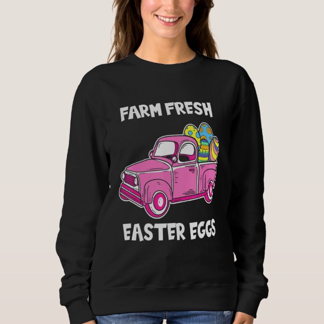 Sudadera Farm Easter Bunny Egg Cacería de Huevos Familia F (Anverso)