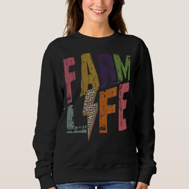 Sudadera Farm Life Retro Hello Otoño Otoño Thanksgiving Hap (Anverso)