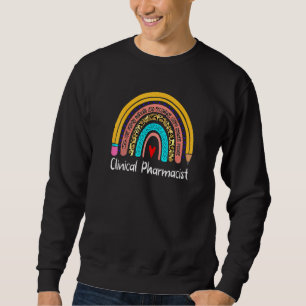 Sudadera Farmacéutico Clínico Leopard Rainbow de vuelta a l