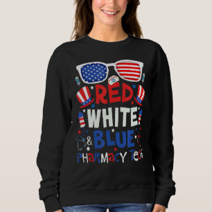 Sudadera Farmacia Azul Blanco Rojo Tecnología Farmacia Patr