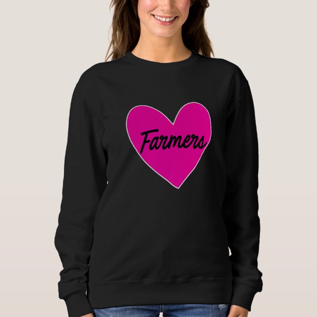 Sudadera Farmer Heart Graphic Cow Farmer Agriculture Tracto (Anverso)