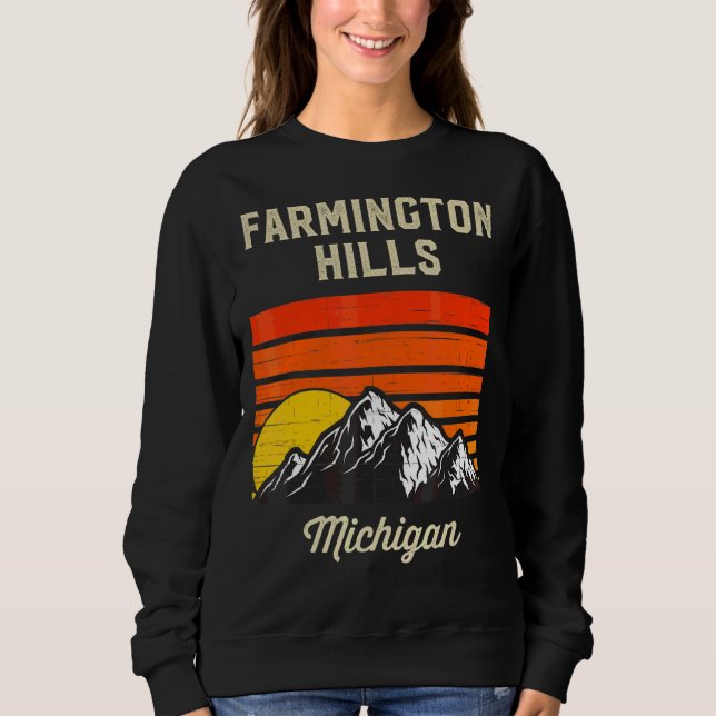 Sudadera Farmington Hills Michigan Hometown City State Usa (Anverso)
