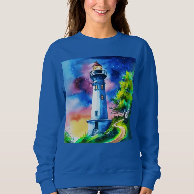 Sudadera Faro bajo un cielo estrellado (Anverso)