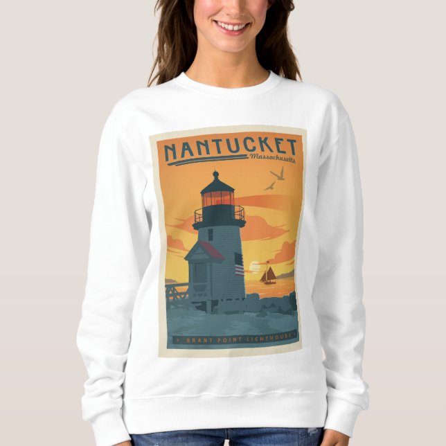 Sudadera Faro de Brant Point | Mamáes de Nantucket (Anverso)