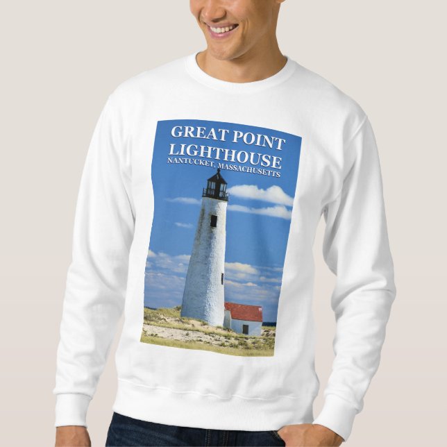 Sudadera Faro de Great Point, camiseta de MAMÁES Nantucket (Anverso)