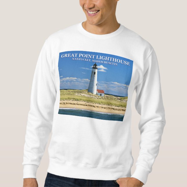 Sudadera Faro de Great Point, camiseta de MAMÁES Nantucket (Anverso)