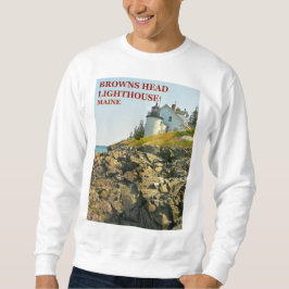 Sudadera Faro de la cabeza de Browns, Vinalhaven Maine Swea