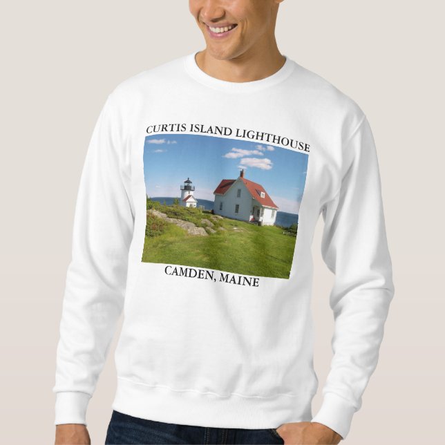 Sudadera Faro de la isla de Curtis, Camden Maine (Anverso)