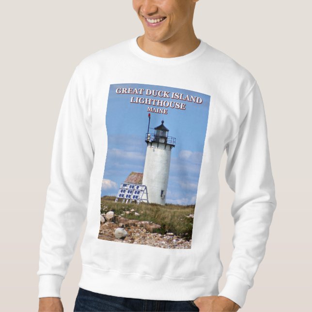 Sudadera Faro de la Isla del Pato Grande, Maine (Anverso)