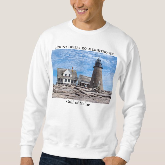 Sudadera Faro de la Roca del Desierto del Monte, Maine (Anverso)