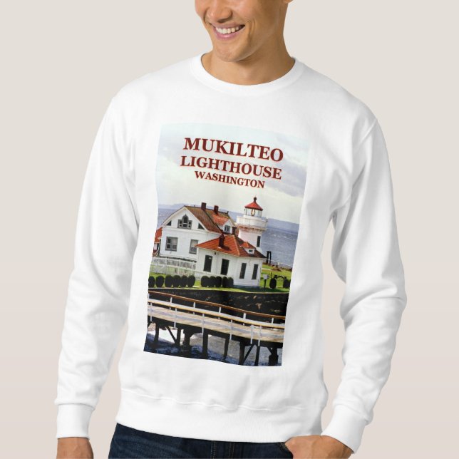 Sudadera Faro de Mukilteo, camiseta de Washington (Anverso)