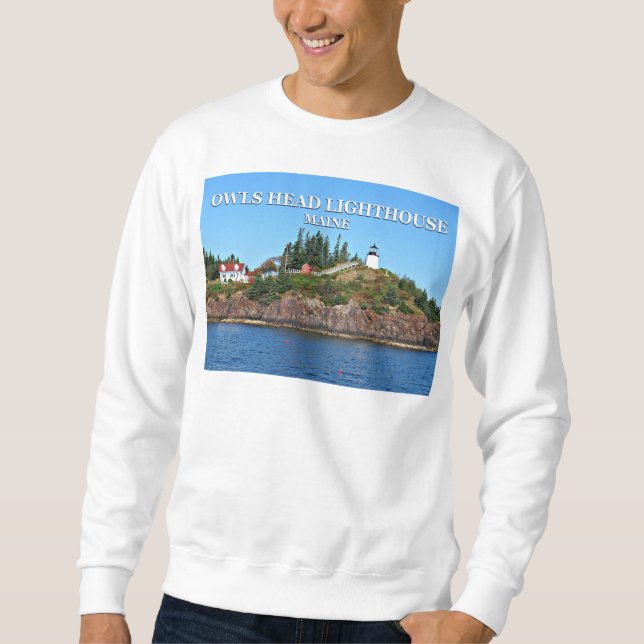 Sudadera Faro de Owls Head, Maine (Anverso)