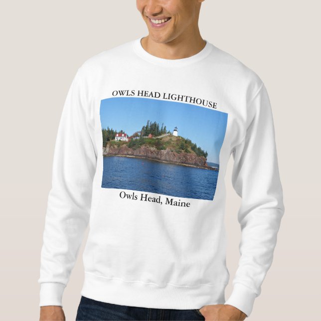 Sudadera Faro de Owls Head, Maine (Anverso)