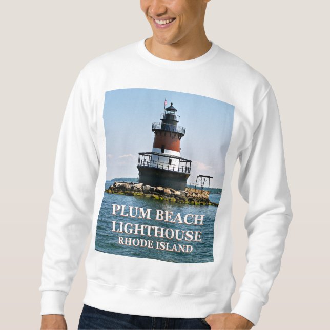 Sudadera Faro de Plum Beach, N. Kingstown, Isla Rhode (Anverso)