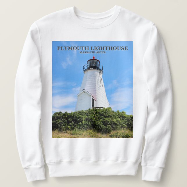 Sudadera Faro de Plymouth, Massachusetts (Anverso del diseño)
