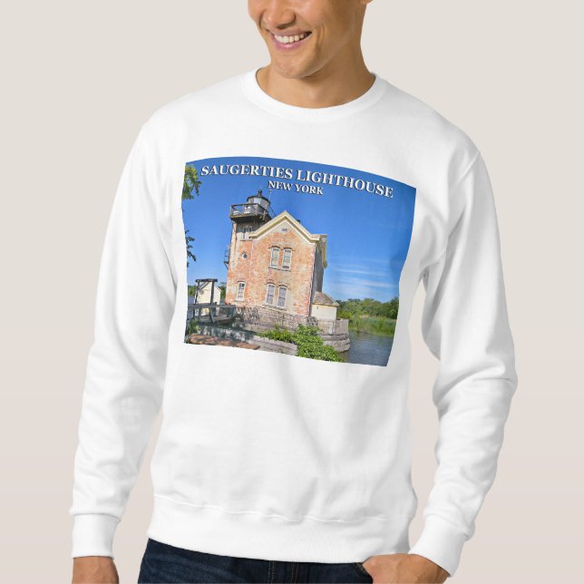Sudadera Faro de Saugerties, río Hudson, Nueva York (Anverso)