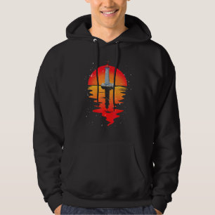 Sudadera Faro del océano puesta de sol náutico mar faro