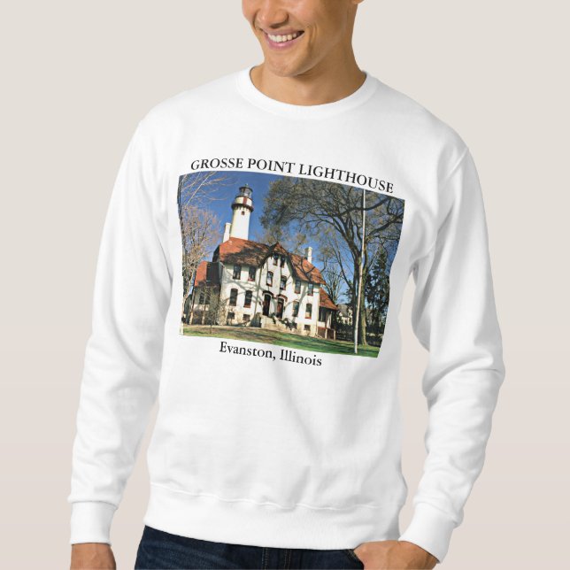 Sudadera Faro del punto de Grosse, Evanston Illinois (Anverso)