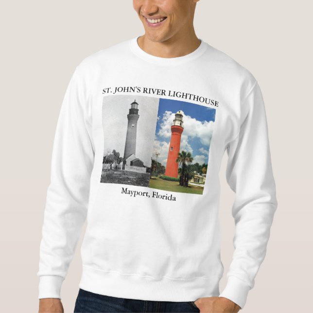 Sudadera Faro del río St John's, Mayport Florida (Anverso)