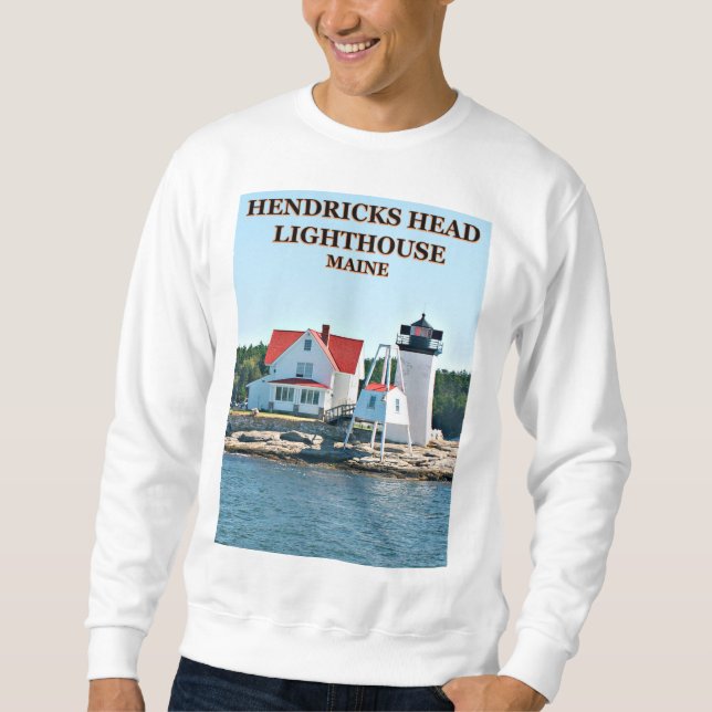 Sudadera Faro Hendricks Head, Isla de Southport Maine (Anverso)