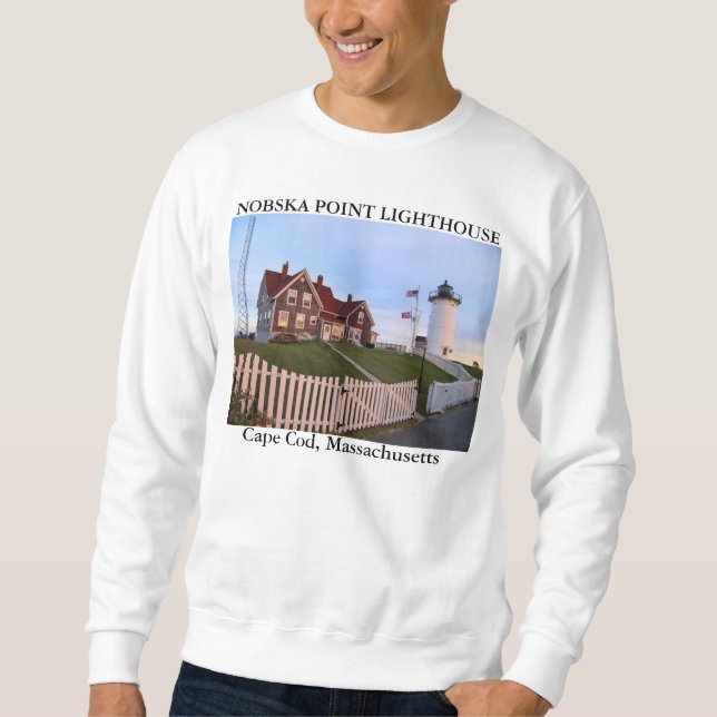 Sudadera Faro Nobska Point, Cabo Cod Massachusetts (Anverso)