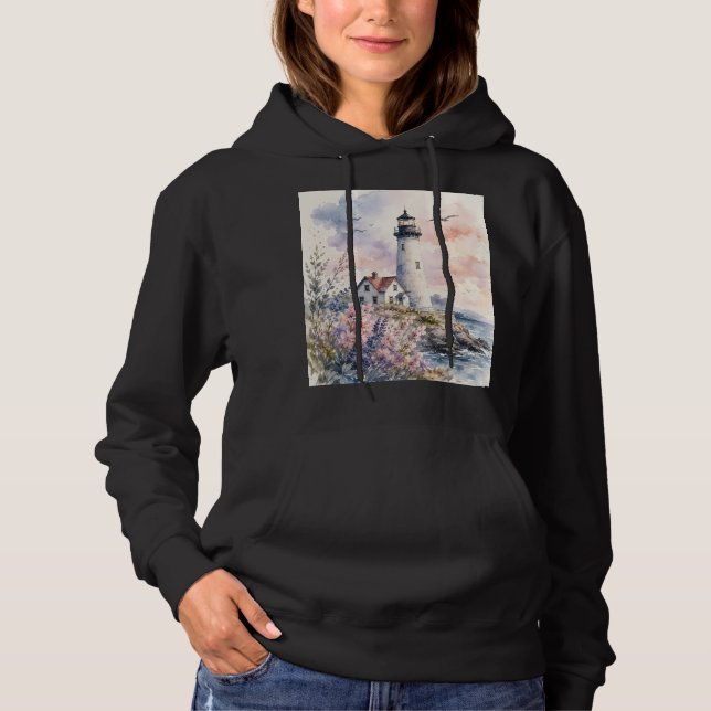 Sudadera Faro pintado a la acuarela (Anverso)