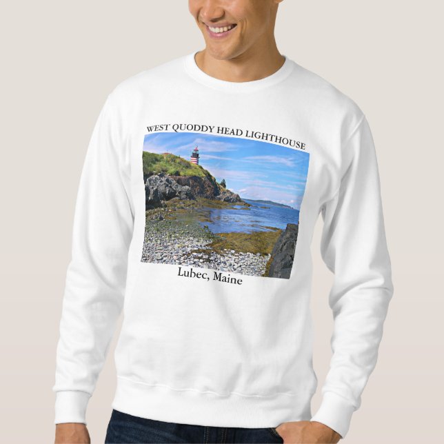 Sudadera Faro West Quoddy Head, Lubec Maine (Anverso)