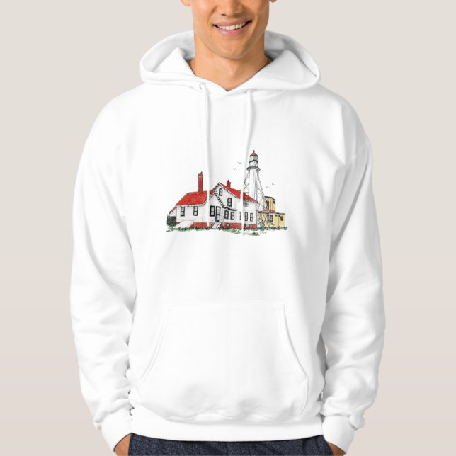 Sudadera Faro White Fish Point Michigan (Anverso)