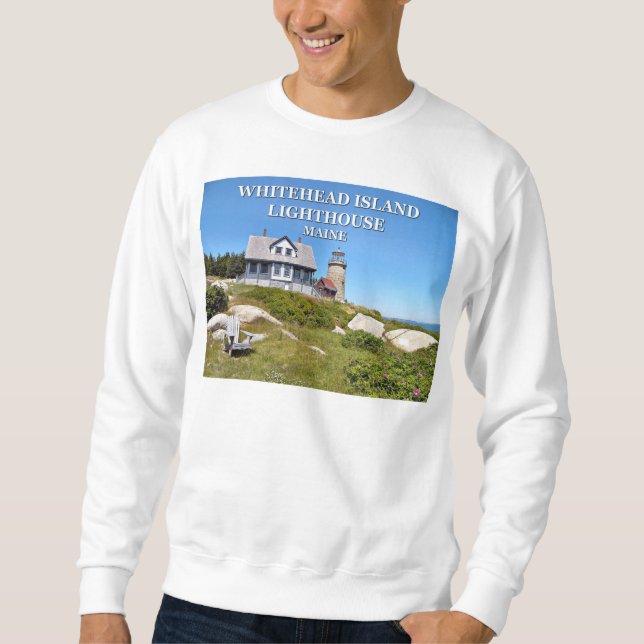 Sudadera Faro Whitehead, Penobscot Bay Maine (Anverso)